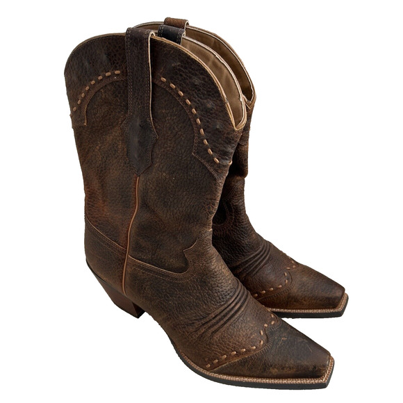 Ariat Shoes - Ariat Dixie Womens 11B Brown Leather Cowboy Western Boots 10001368 Square Toe